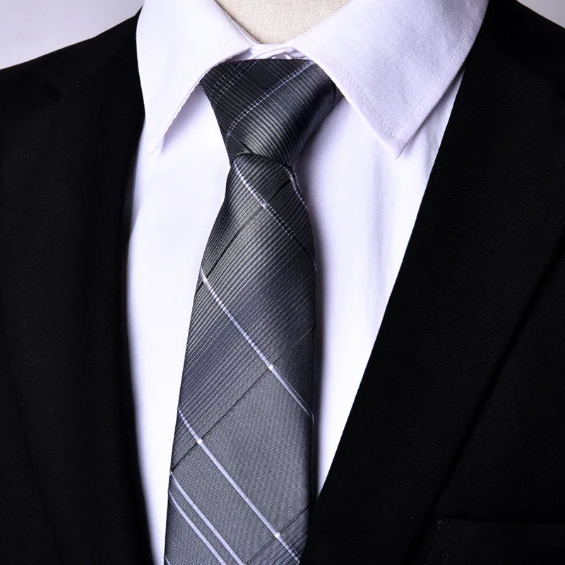 NEW Paisley Zipper Ties for Men 7CM Skinny Neck Tie Solid Striped Neckties Men's Automatic Zipper Tie Blue Lazy Ties