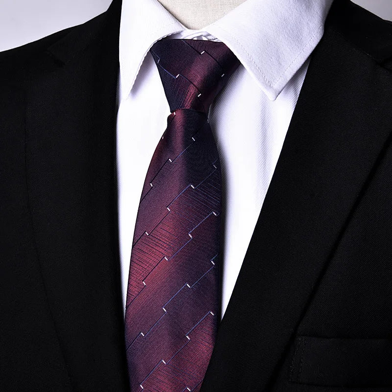 NEW Paisley Zipper Ties for Men 7CM Skinny Neck Tie Solid Striped Neckties Men's Automatic Zipper Tie Blue Lazy Ties
