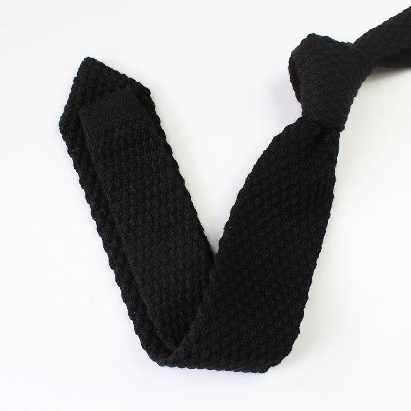 Fashion Solid Color Neckties For Men Women Casual Knitted Neck Ties 7cm Width Brown Orange Tie Daily Wear JK Accessories Cravat
