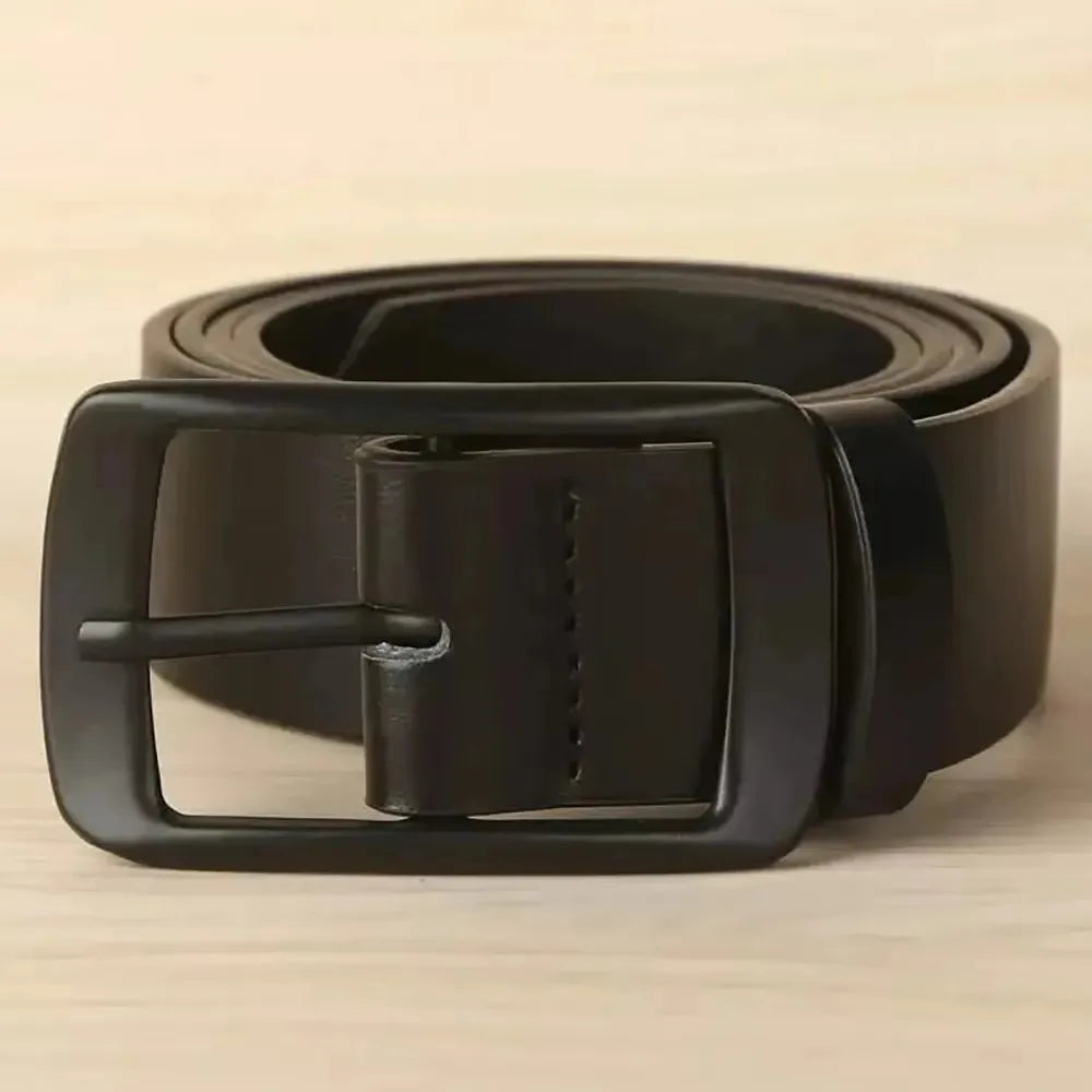 1pcs Men's Belt Classic Fashion PU Leather Belt High End Authentic Fashion Metal Buckle Women Belt Paired with Jeans Belt Unisex