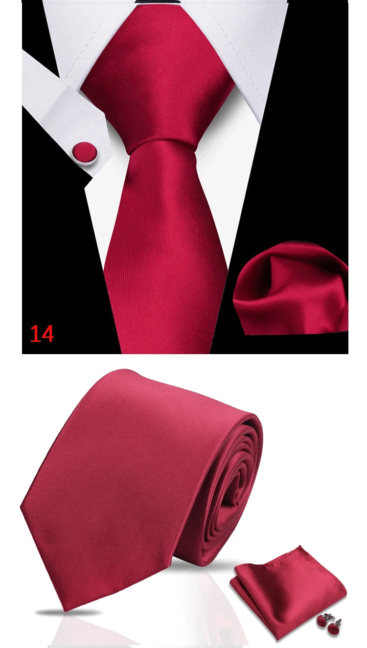 HUISHI 3-Pieces Blue Business Men's Tie Set Handmade NeckTie Men Formal Luxury Wedding High Quality Gravata Suit Accessories