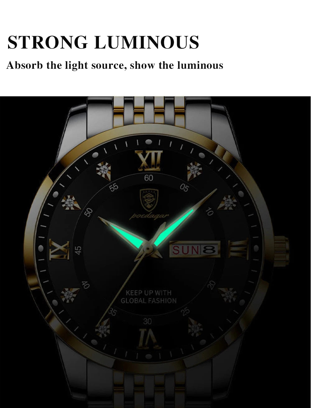 POEDAGAR Luxury Brand Men Watches Waterproof Luminous Leather Quartz Man Wristwatch Casual Sports Military Watch For Men relogio