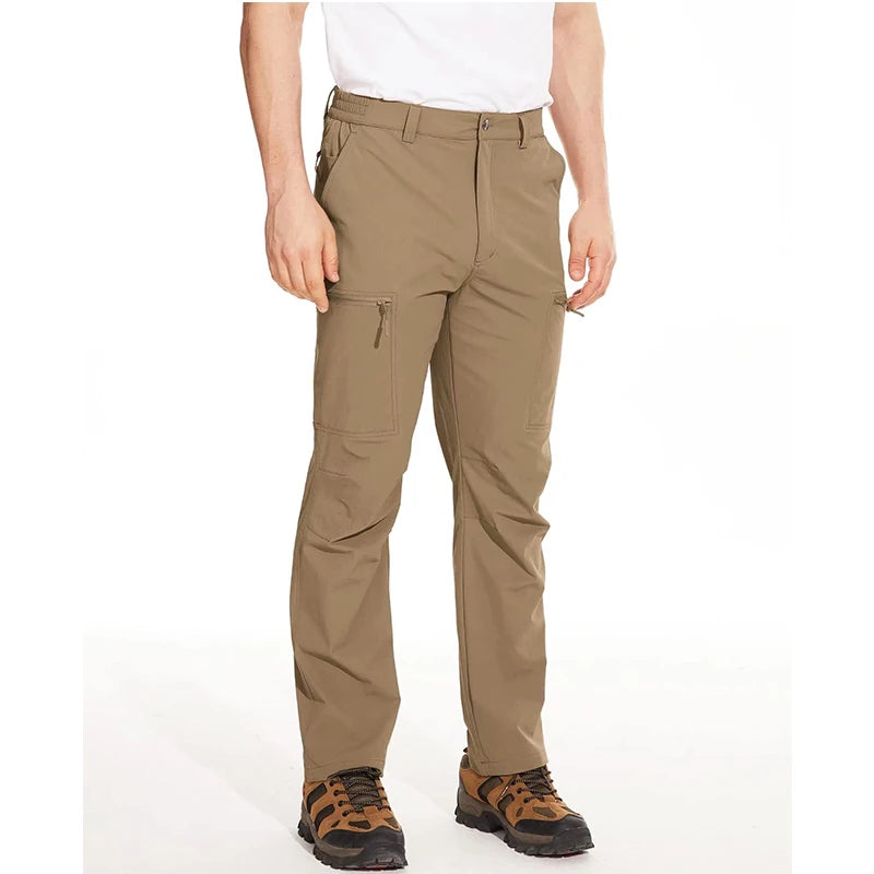 MAGCOMSEN Men's Waterproof Hiking Pants with Multi-pockets Ripstop Hard-wearing Quick Dry Casual Cargo Straight Working Pants
