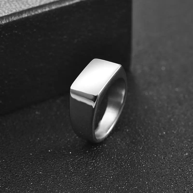 Jiayiqi Classic Frosted/Smooth Tops Men's Rock Punk Rings Cool Fashion Individuality Signet Ring For Women Man Party Jewelry