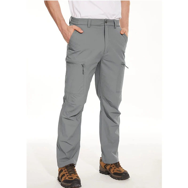 MAGCOMSEN Men's Waterproof Hiking Pants with Multi-pockets Ripstop Hard-wearing Quick Dry Casual Cargo Straight Working Pants