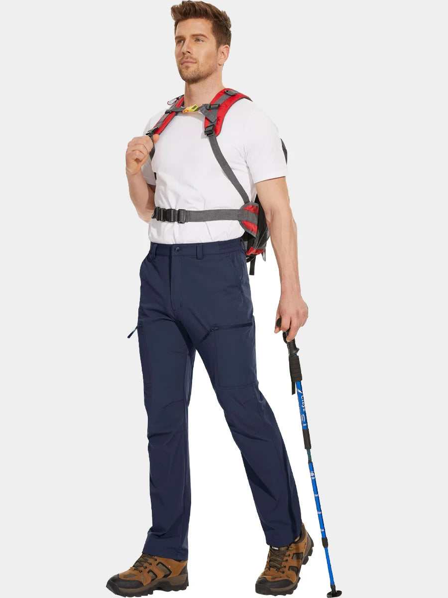 MAGCOMSEN Men's Waterproof Hiking Pants with Multi-pockets Ripstop Hard-wearing Quick Dry Casual Cargo Straight Working Pants