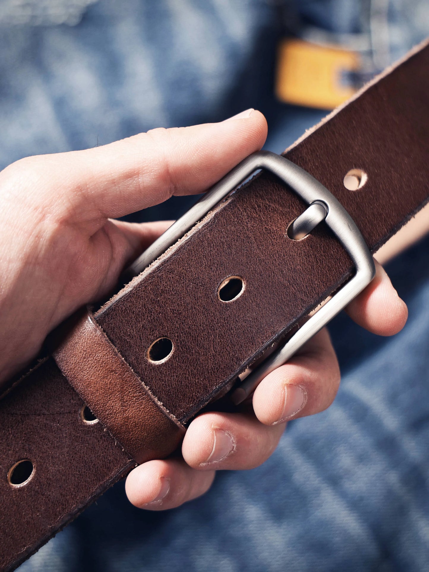 Retro Casual Cowhide Genuine Leather Men's Pin Buckle Belt, StudentBelt, Simple Classic Belt