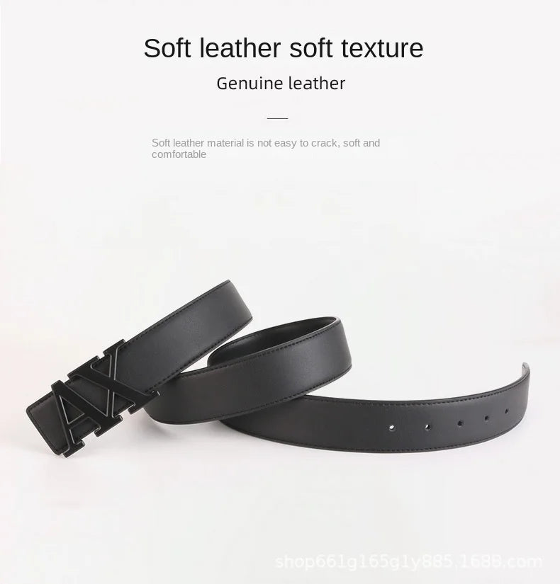 New Trend Fashion Men's Belt Leather Designer Pants Fashion Brand Wide Belt Men's Luxury Fancy Vintage Strap Men's Jeans