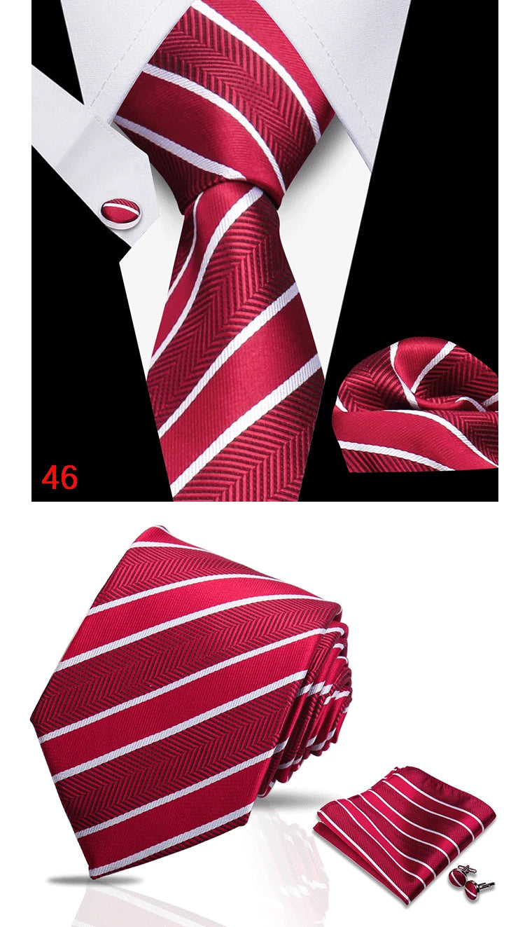 HUISHI 3-Pieces Blue Business Men's Tie Set Handmade NeckTie Men Formal Luxury Wedding High Quality Gravata Suit Accessories