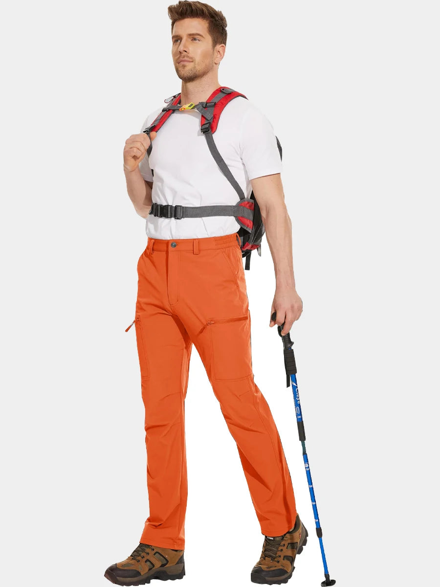 MAGCOMSEN Men's Waterproof Hiking Pants with Multi-pockets Ripstop Hard-wearing Quick Dry Casual Cargo Straight Working Pants