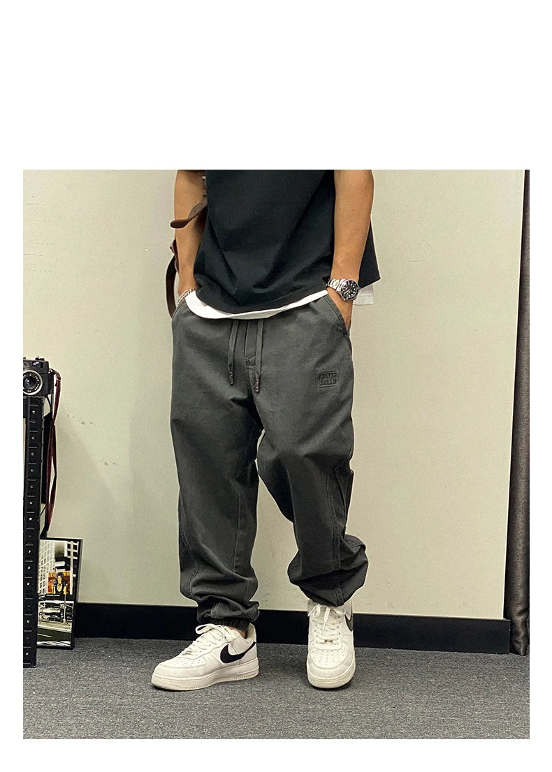 Plus Size Japanese Streetwear Oversize Cargo Pants Men Clothing Harajuku Casual Joggers Korean Hip Hop Baggy Trousers Male