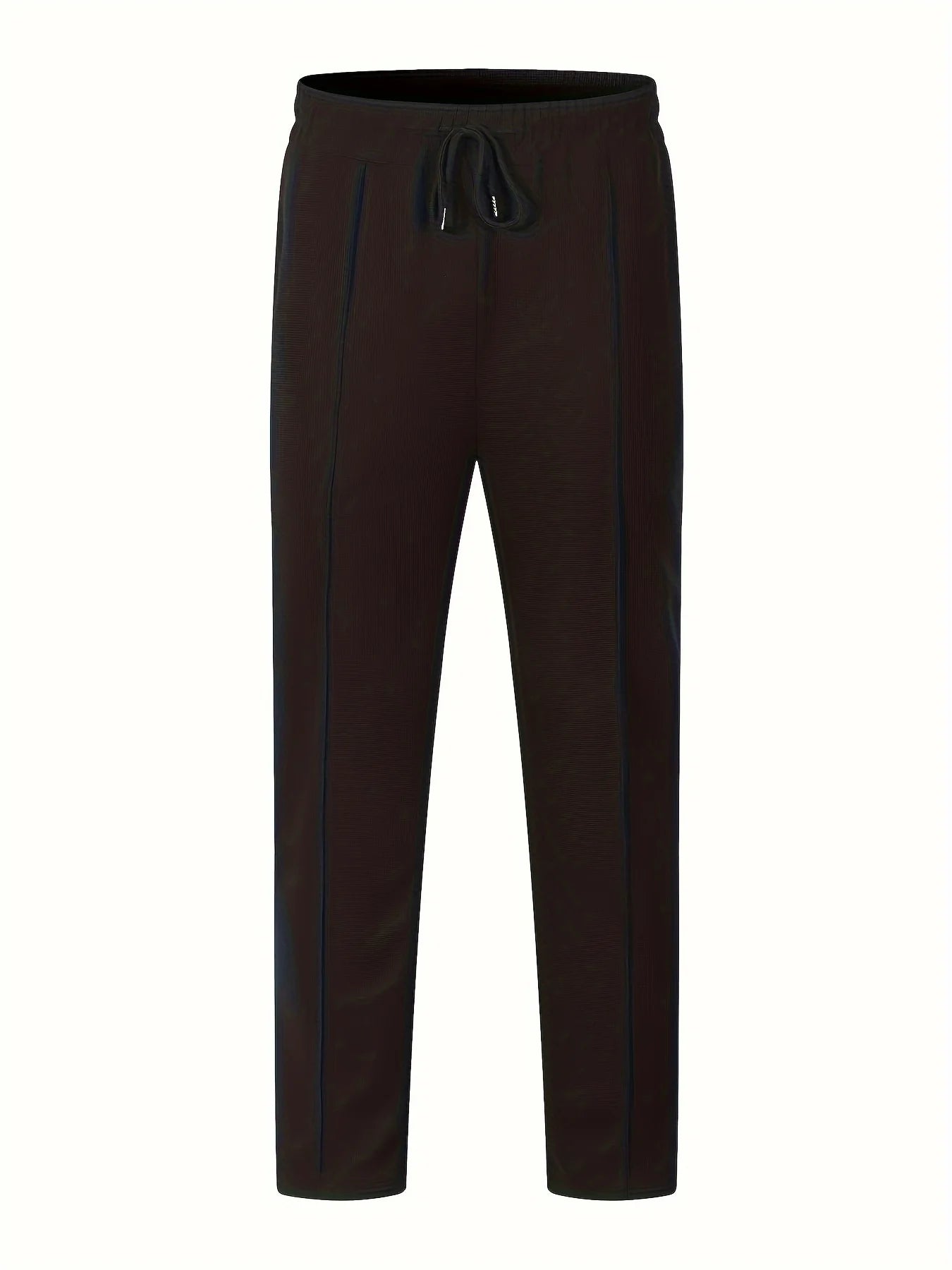 Mens Stylish Waffle Pants - Casual Sports, Slim Fit with Adjustable Drawstring, Secure Pockets for All Seasons - Perfect Outdoor