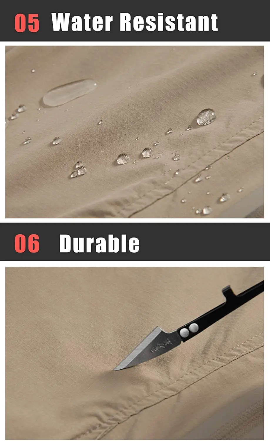 TACVASEN Summer Lightweight Trousers Mens Fishing Pants Outdoor Hiking Nylon Quick Dry Pockets Cargo Pants Casual Work Trousers