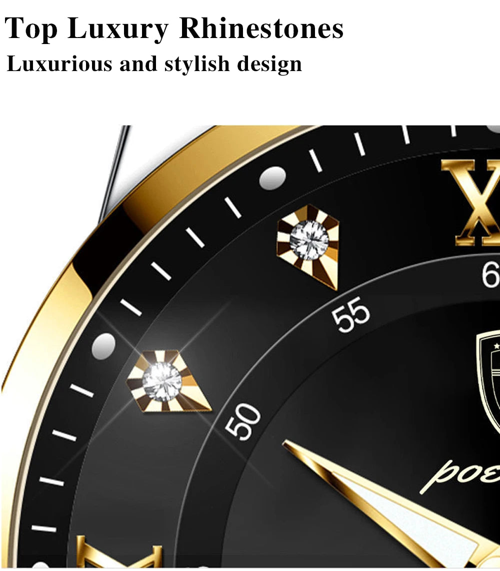 POEDAGAR Luxury Brand Men Watches Waterproof Luminous Leather Quartz Man Wristwatch Casual Sports Military Watch For Men relogio