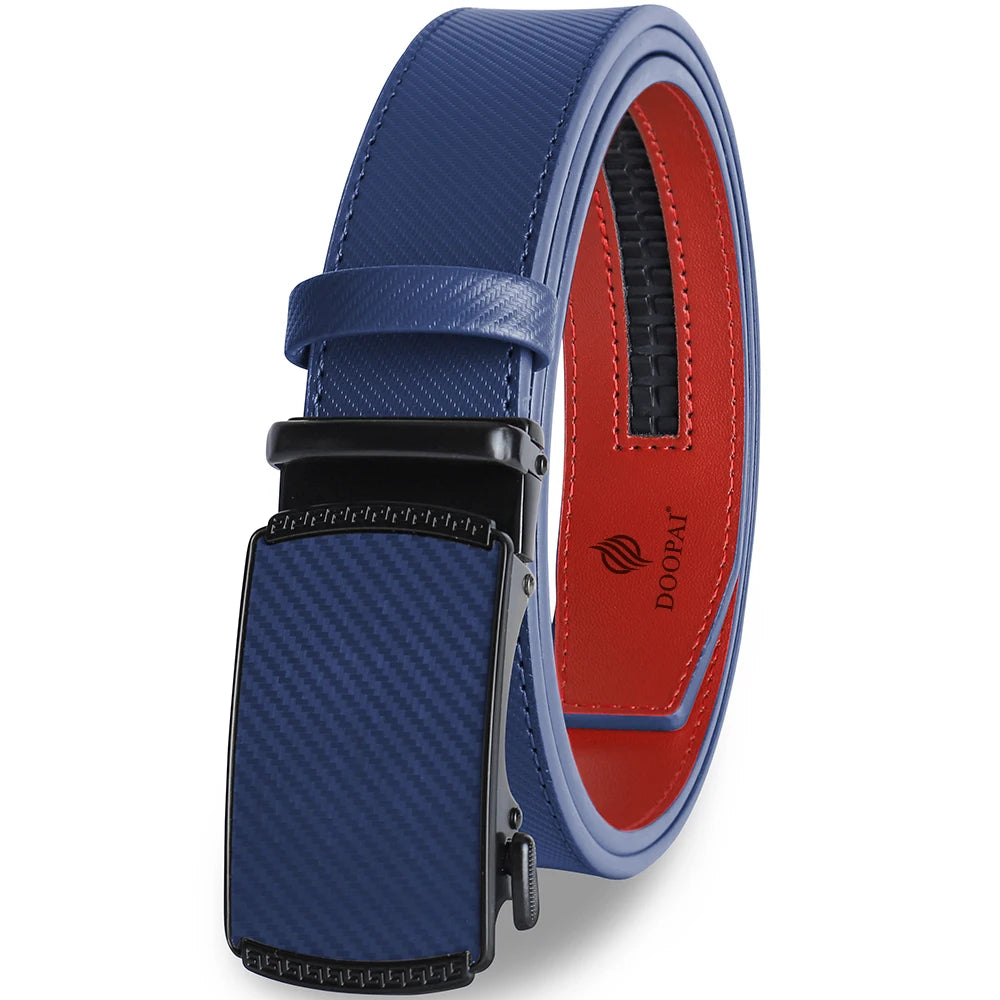125cm Men Belts  Automatic Buckle Leather Waist Strap Male Waistband Mens High Quality Girdle Belts for Women Men Gifts