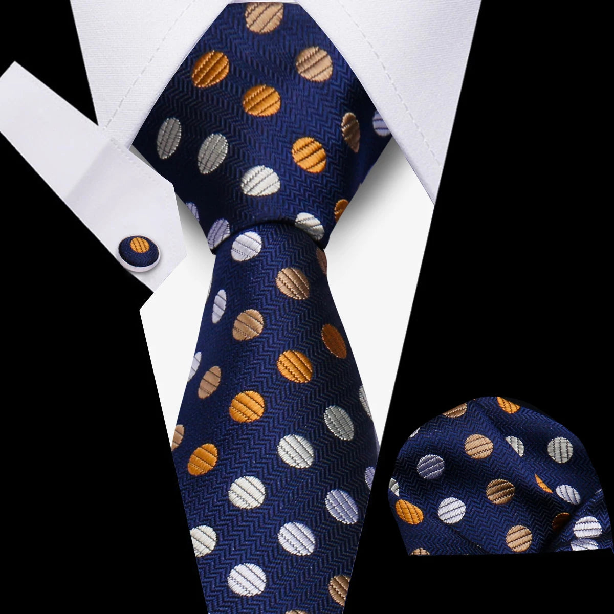 HUISHI 3-Pieces Blue Business Men's Tie Set Handmade NeckTie Men Formal Luxury Wedding High Quality Gravata Suit Accessories