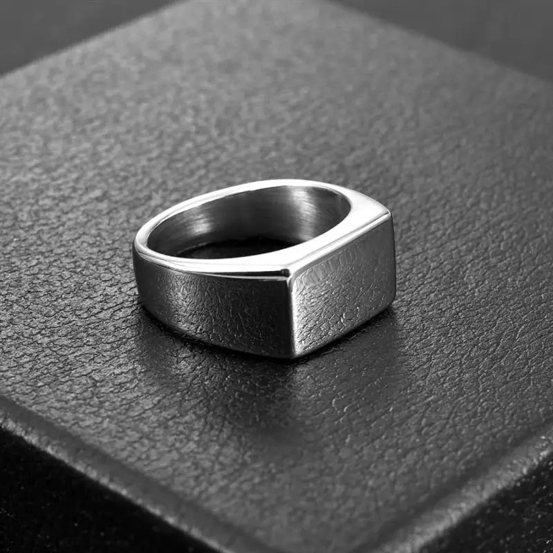 Jiayiqi Classic Frosted/Smooth Tops Men's Rock Punk Rings Cool Fashion Individuality Signet Ring For Women Man Party Jewelry