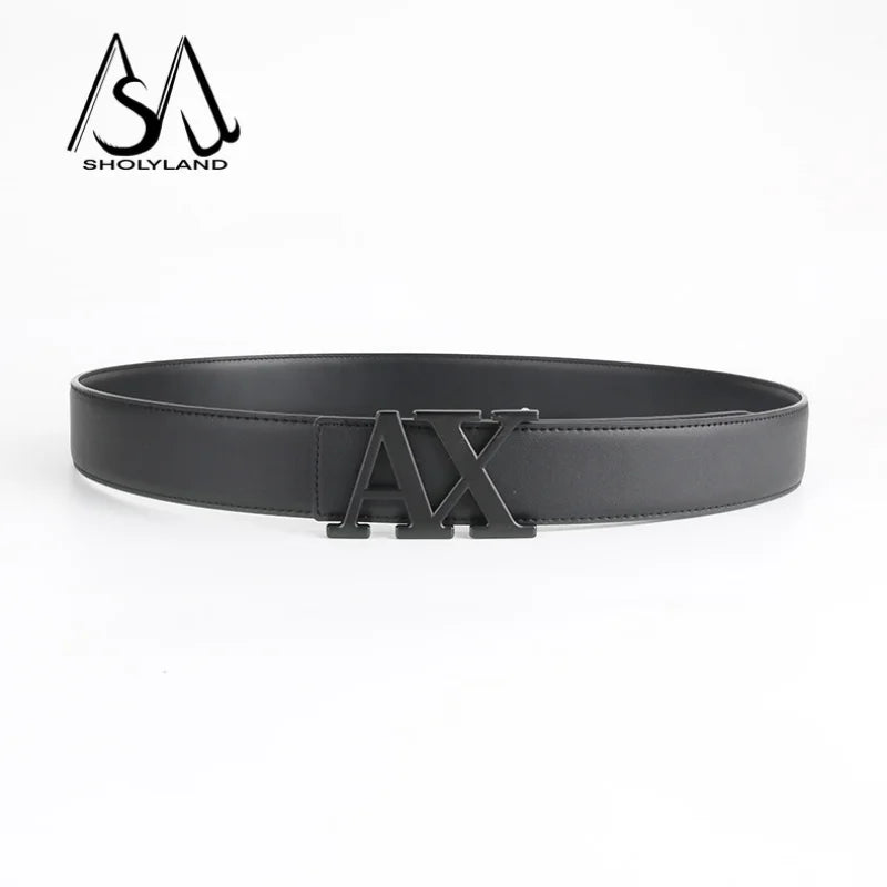 New Trend Fashion Men's Belt Leather Designer Pants Fashion Brand Wide Belt Men's Luxury Fancy Vintage Strap Men's Jeans