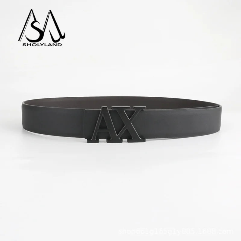 New Trend Fashion Men's Belt Leather Designer Pants Fashion Brand Wide Belt Men's Luxury Fancy Vintage Strap Men's Jeans