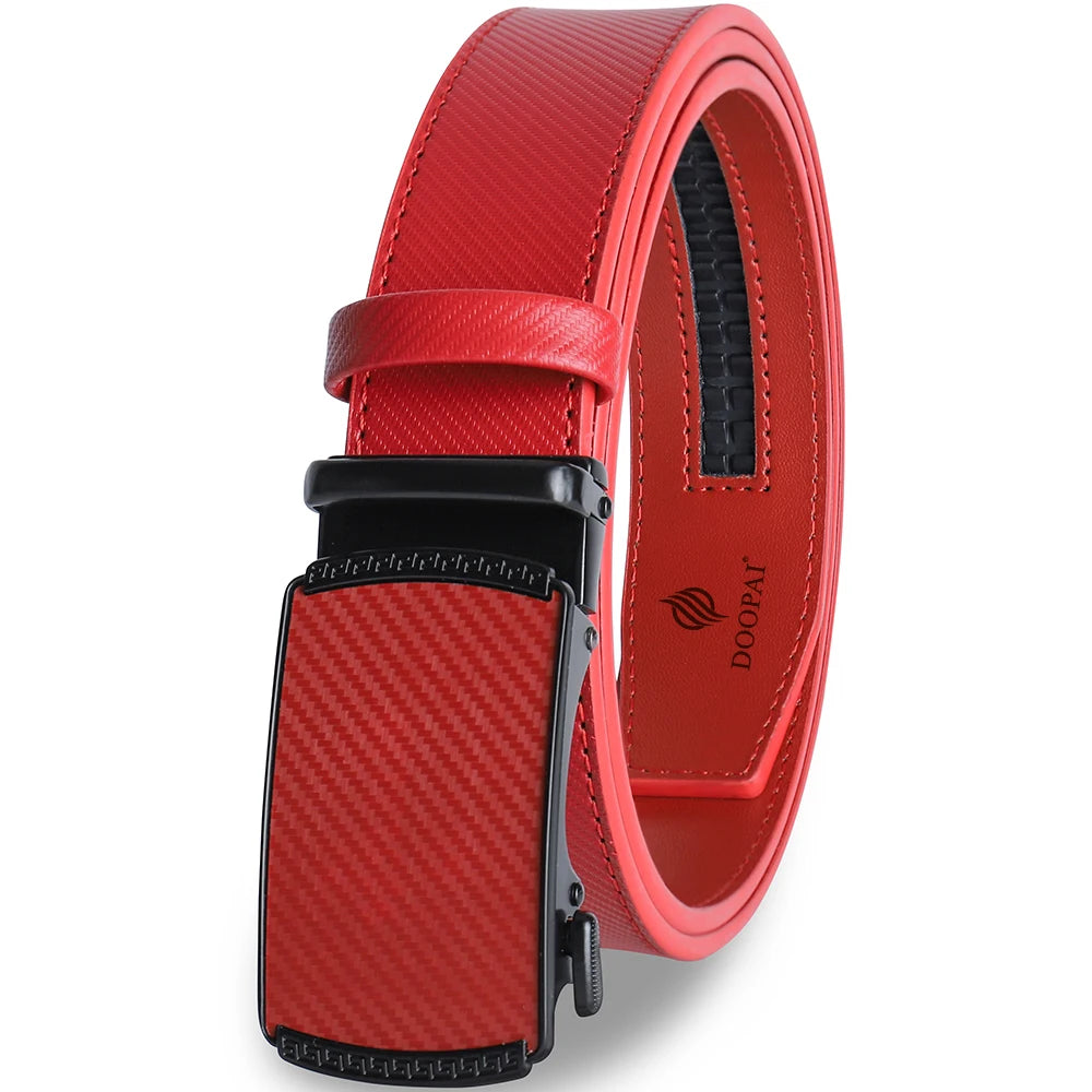 125cm Men Belts  Automatic Buckle Leather Waist Strap Male Waistband Mens High Quality Girdle Belts for Women Men Gifts