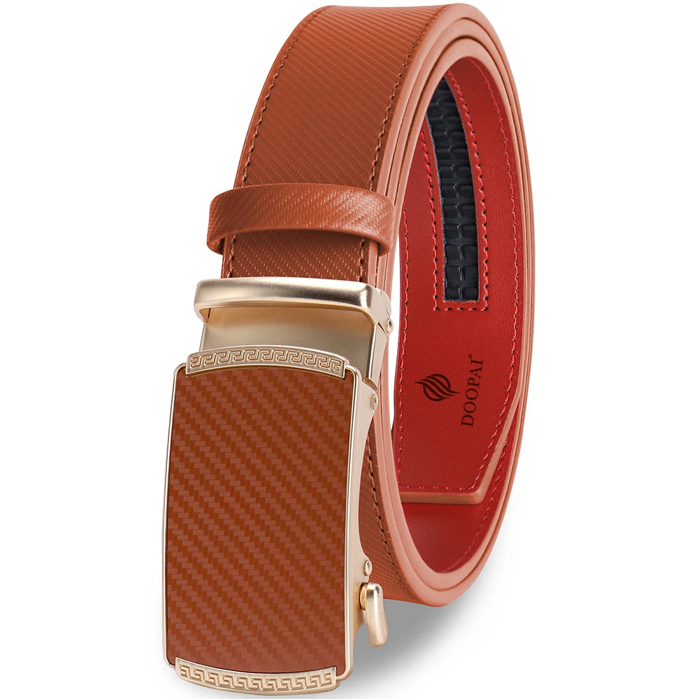 125cm Men Belts  Automatic Buckle Leather Waist Strap Male Waistband Mens High Quality Girdle Belts for Women Men Gifts