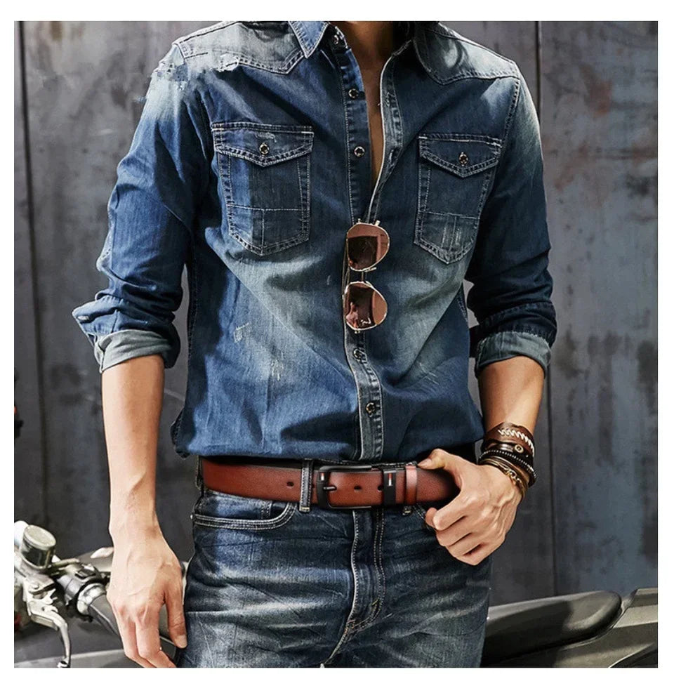 Famous Brand Design PU Leather Belt for Men Classical Alloy Pins Buckle Waist Belts Wild West Punk for Jeans Leisure Waistband