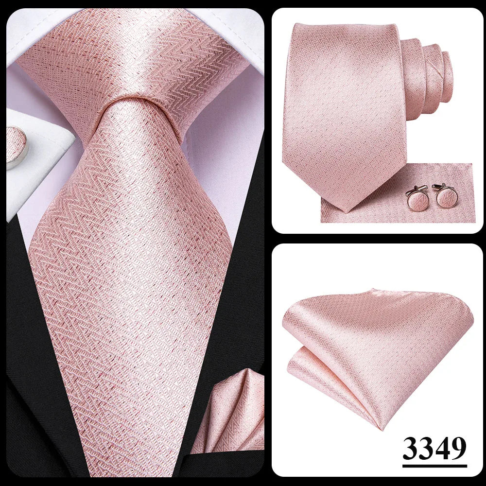 Hi-Tie 100% Silk Luxury Mens Ties Floral Black Gold Ties Paisley NeckTie Pocket Square Cufflinks Set Men's Wedding Party Tie