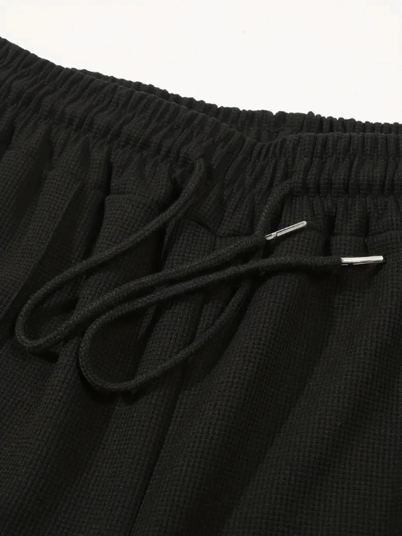 Mens Stylish Waffle Pants - Casual Sports, Slim Fit with Adjustable Drawstring, Secure Pockets for All Seasons - Perfect Outdoor