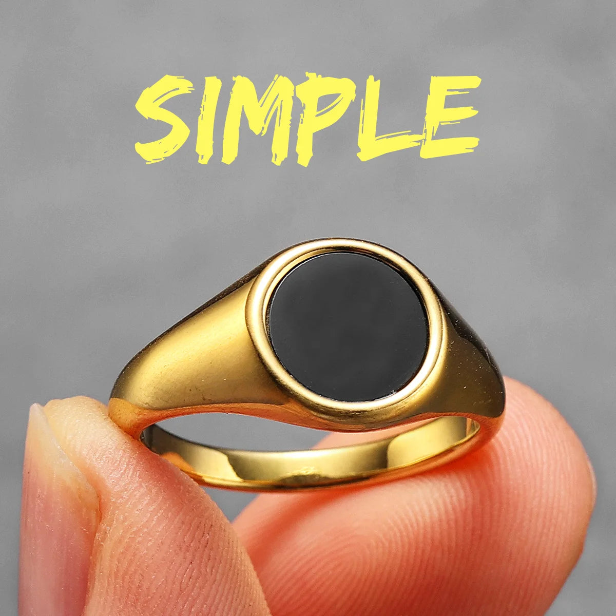 Luxury Aesthetic Shell Men Rings Stainless Steel Women Jewelry Simple Punk Rock Cool Stuff Fashion Accessories Gift Wholesale