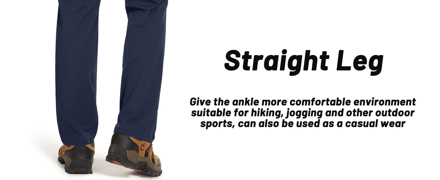 MAGCOMSEN Men's Waterproof Hiking Pants with Multi-pockets Ripstop Hard-wearing Quick Dry Casual Cargo Straight Working Pants