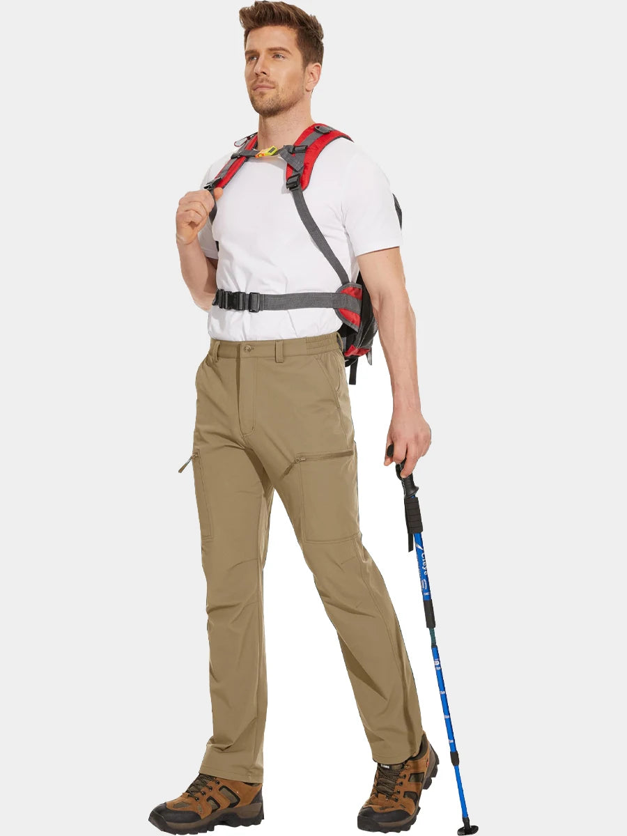 MAGCOMSEN Men's Waterproof Hiking Pants with Multi-pockets Ripstop Hard-wearing Quick Dry Casual Cargo Straight Working Pants