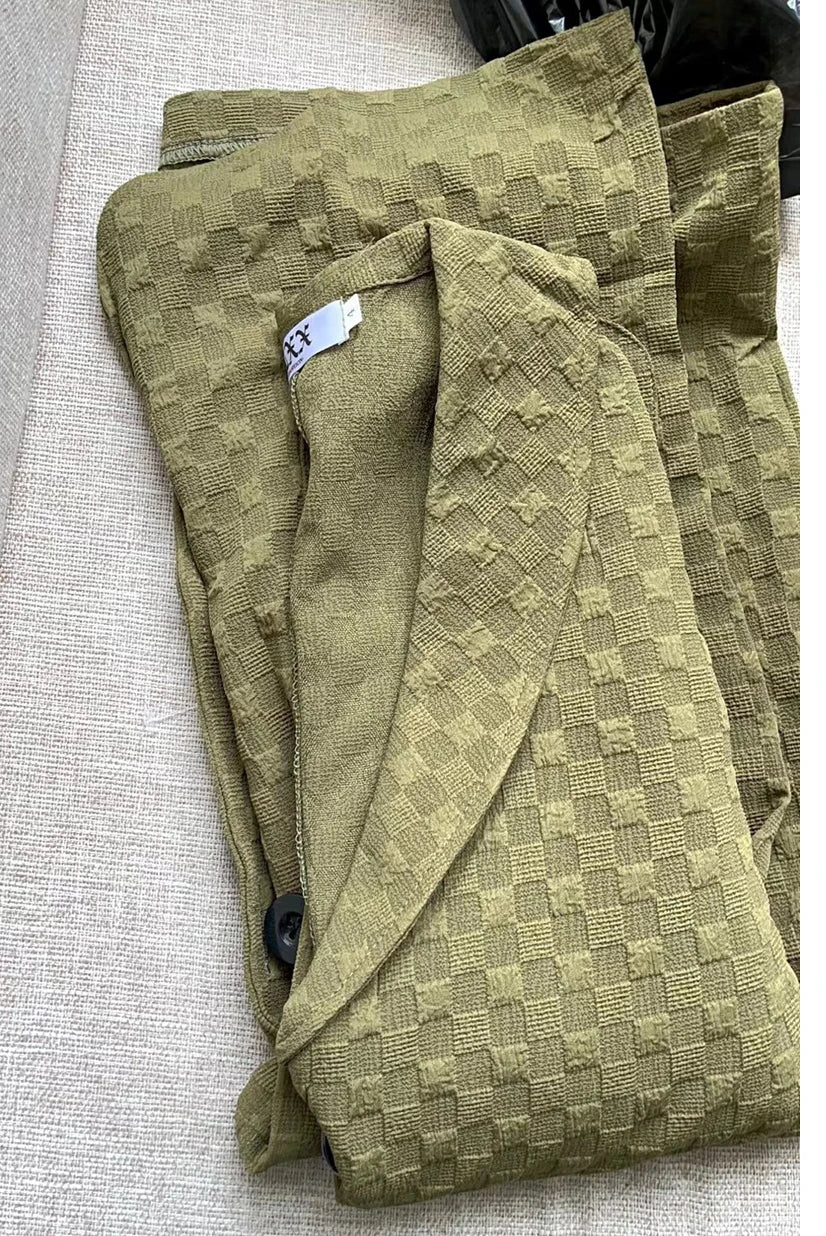 2023 Fashion Men's Two Piece Sets Spring Summer Casual Short Sleeve Shirts Pants Suit Solid Geometry Pattern Printed Outfit Men