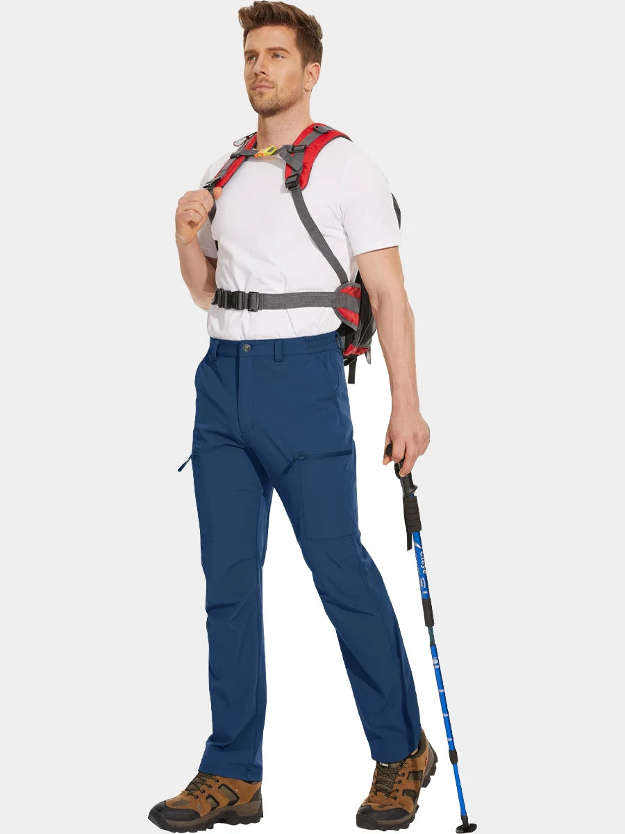MAGCOMSEN Men's Waterproof Hiking Pants with Multi-pockets Ripstop Hard-wearing Quick Dry Casual Cargo Straight Working Pants