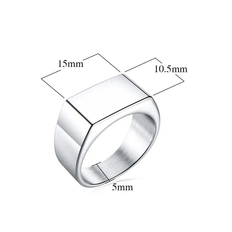 Jiayiqi Classic Frosted/Smooth Tops Men's Rock Punk Rings Cool Fashion Individuality Signet Ring For Women Man Party Jewelry